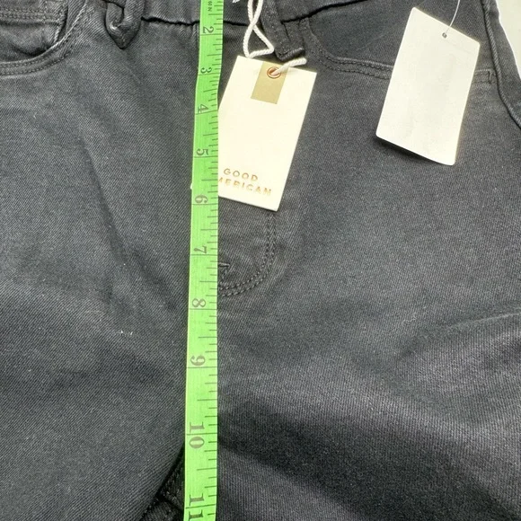 Good American Power Stretch Pull-On Straight Ankle Black Jeans, Size Small NWT - Picture 5 of 16